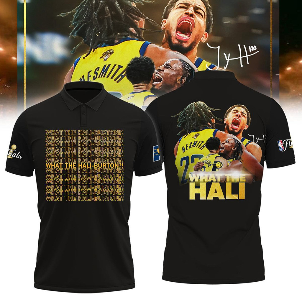 What The Hali Burton Indiana Pacers NBA Finals 2025 Polo Shirt Pacers Merch Gifts For Dad-1
