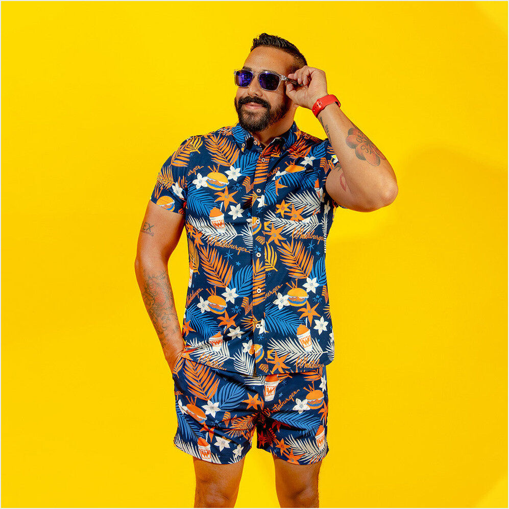 Whataburger Merch Chubbies Tropical Friday Hawaiian Shirt And Short Sets Gifts For Him-1