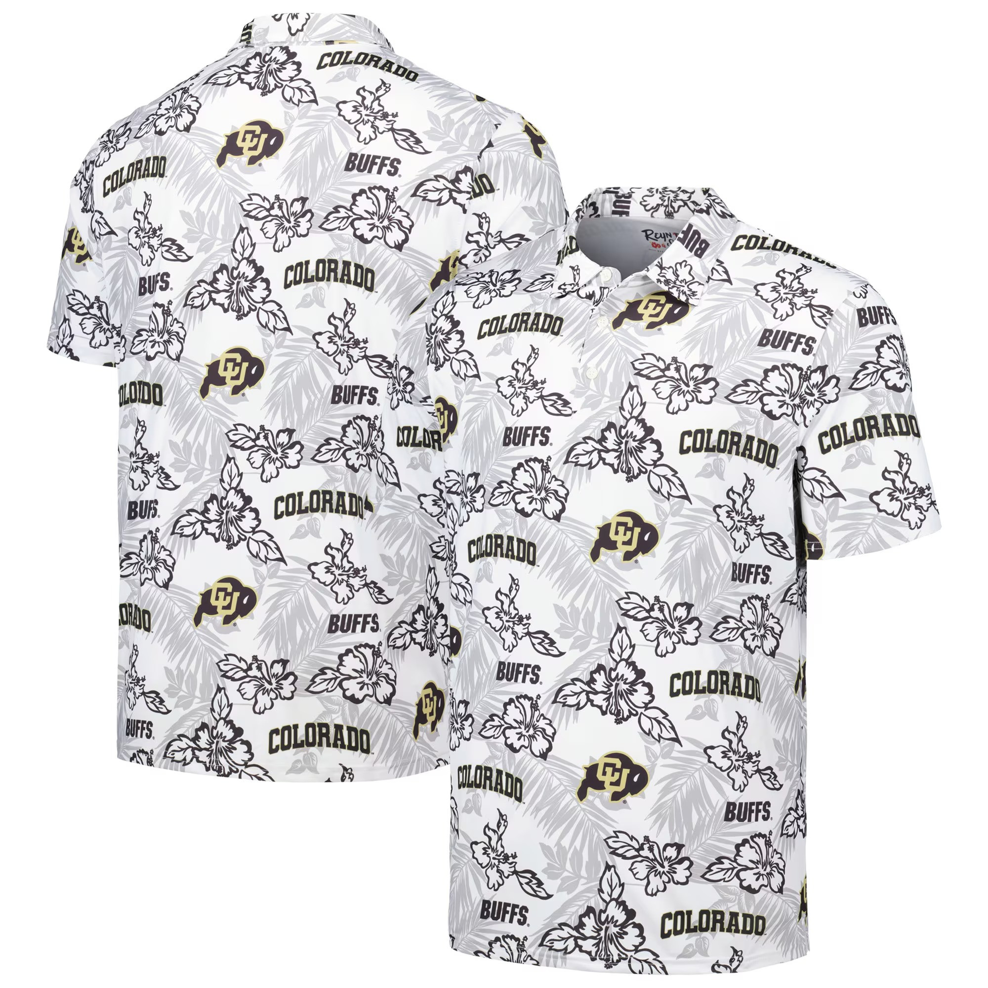 White Colorado Buffaloes Polo Shirt NCAA Aloha Shirt First Fathers Day Gift Ideas-1