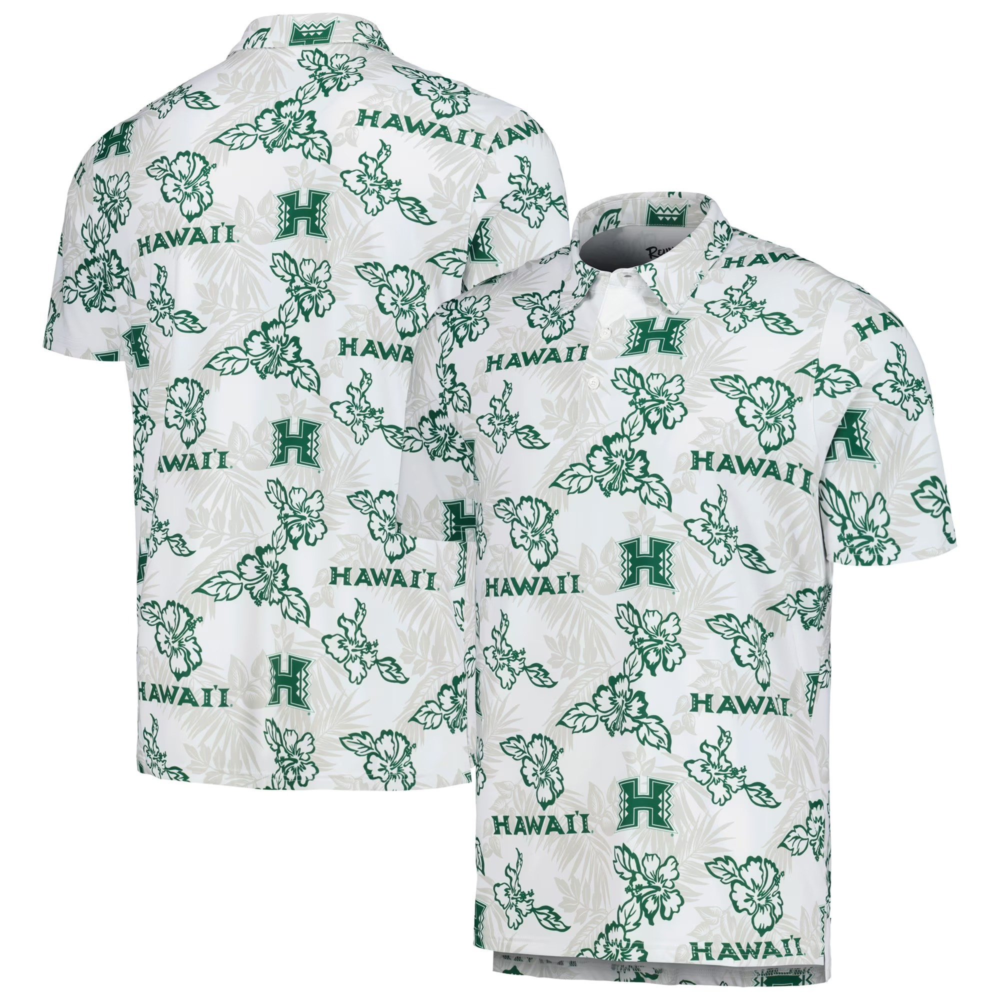 White Hawaii Rainbow Warriors Polo Shirt NCAA Aloha Shirt Gift Ideas For Football Lovers-1