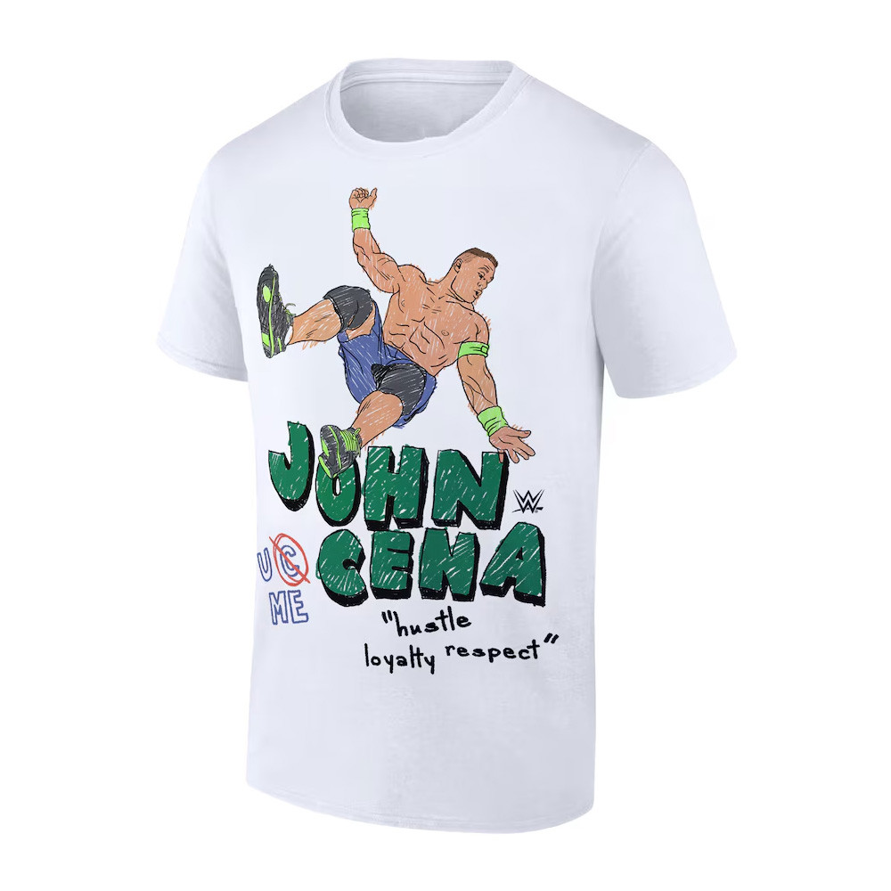 White John Cena U Can't See Me T-Shirt Good Father's Day Presents-1
