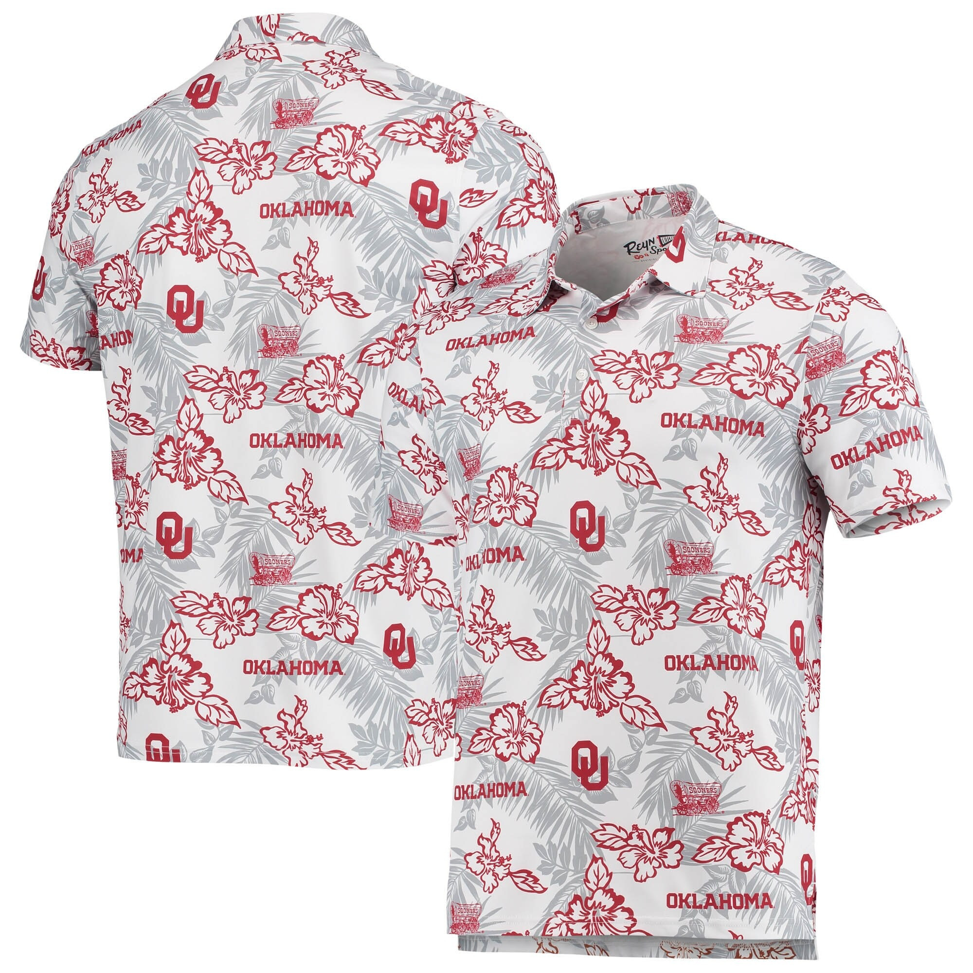 White Oklahoma Sooners Polo Shirt NCAA Aloha Shirt Awesome Father's Day Gifts-1