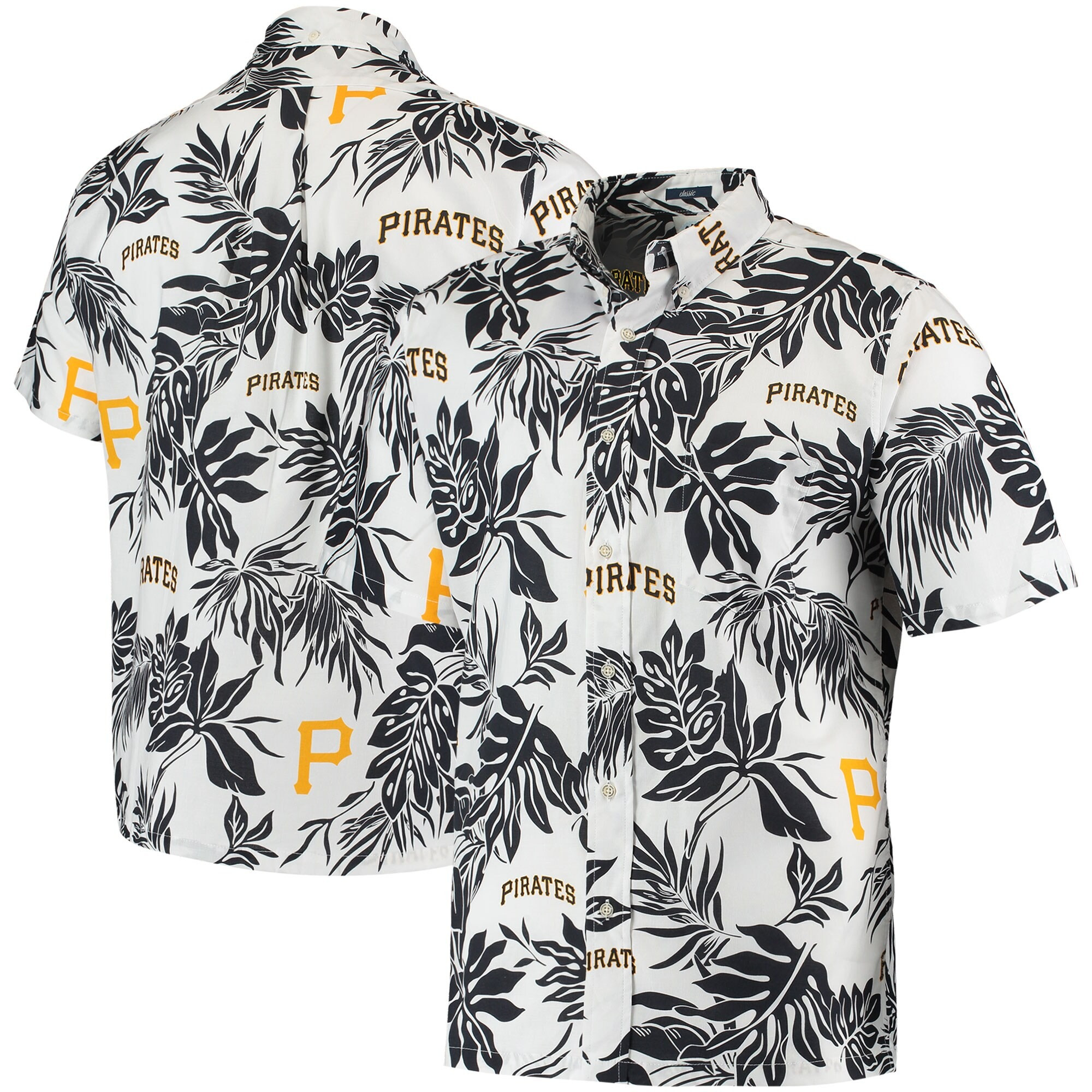 White Pittsburgh Pirates Hawaiian Shirt MLB Aloha Shirt Top 10 Father's Day Gifts-1