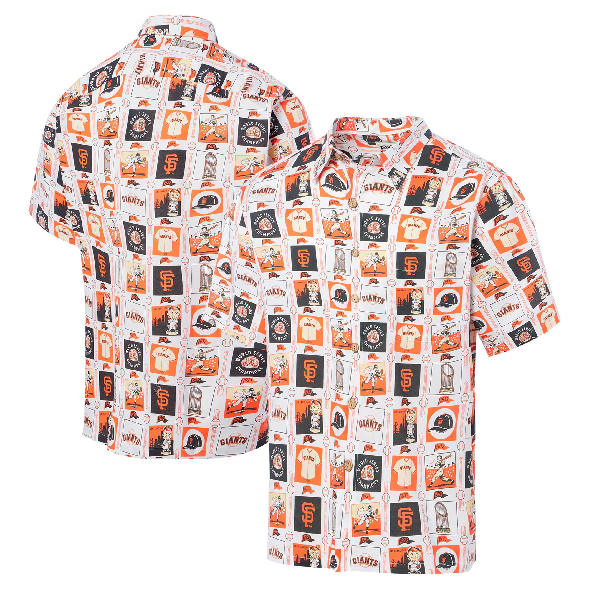 White San Francisco Giants Hawaiian Shirt MLB Aloha Shirt Father's Day Gifts For Son In Law-1