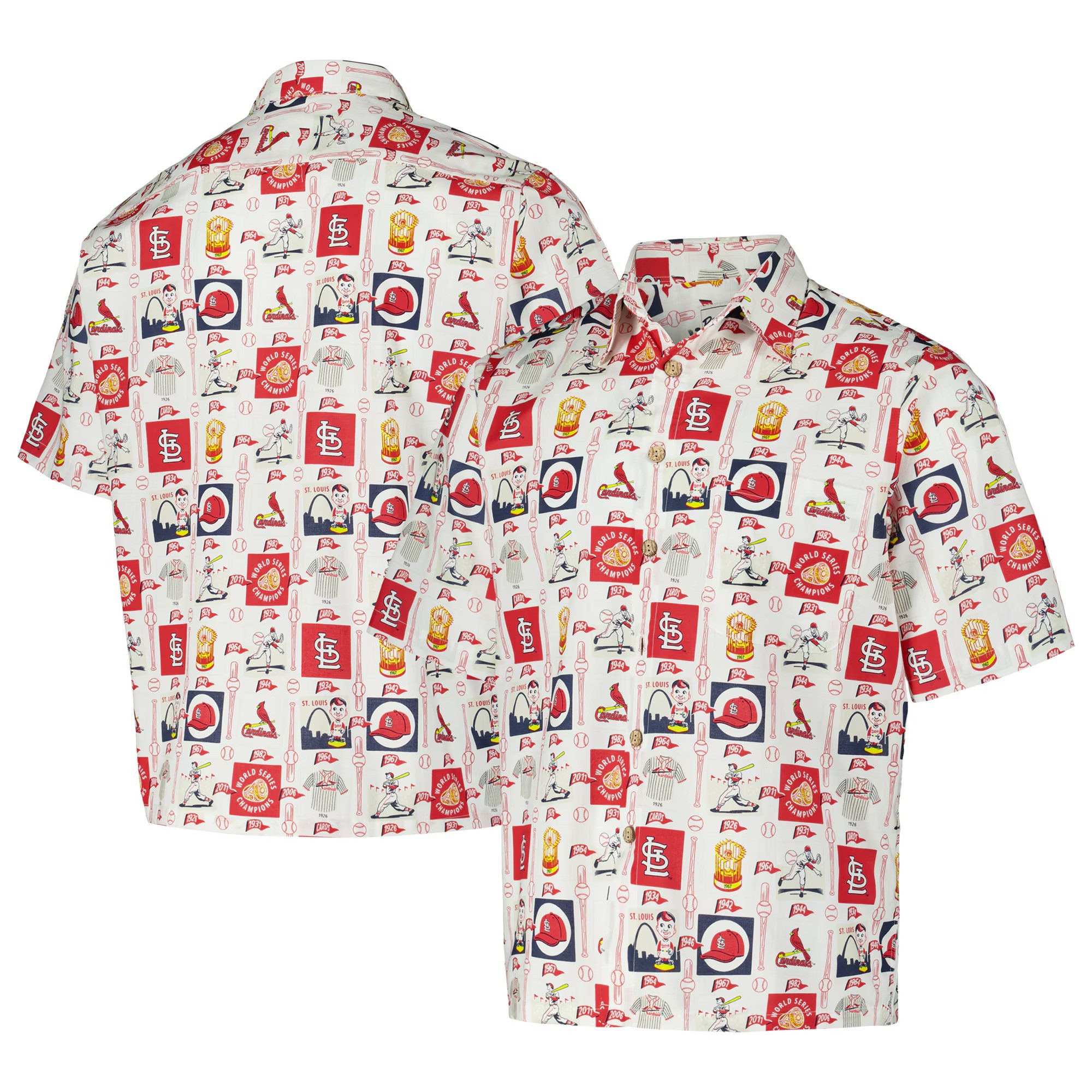 White St Louis Cardinals Champions Hawaiian Shirt MLB Aloha Shirt Great Father's Day Gifts-1 White St Louis Cardinals Champions Hawaiian Shirt MLB Aloha Shirt Great Father's Day Gifts-1