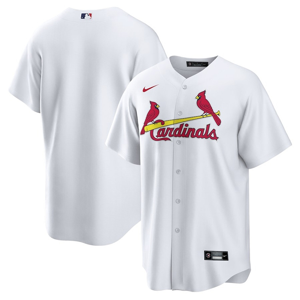 White St Louis Cardinals Home Team Baseball Jersey Cool Baseball Gifts-1