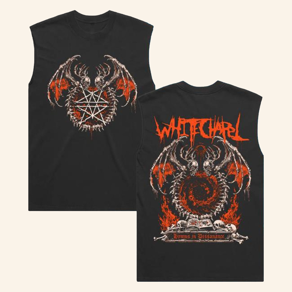 Whitechapel Merch Sepulcher Faded Black Tank Top Gifts For Father-1