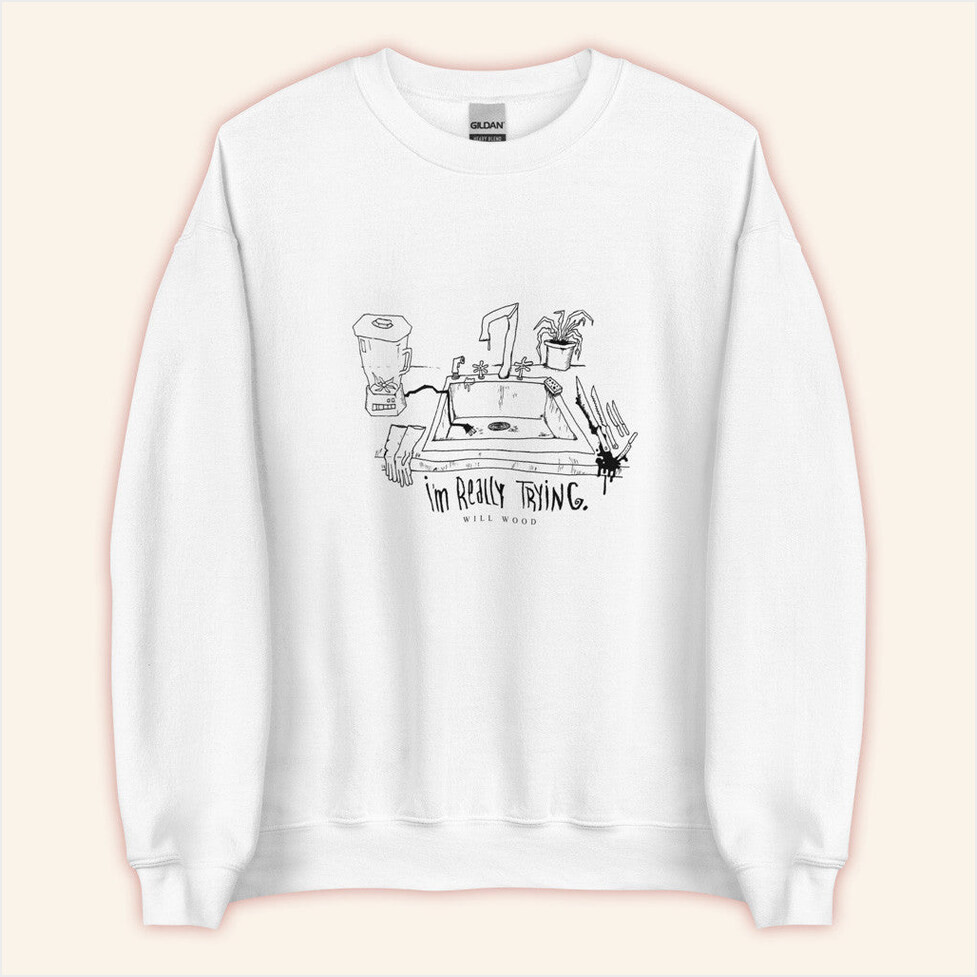 Will Wood Merch Against The Kitchen Floor Sweatshirt Birthday Birthday Gifts For Music Lovers-1