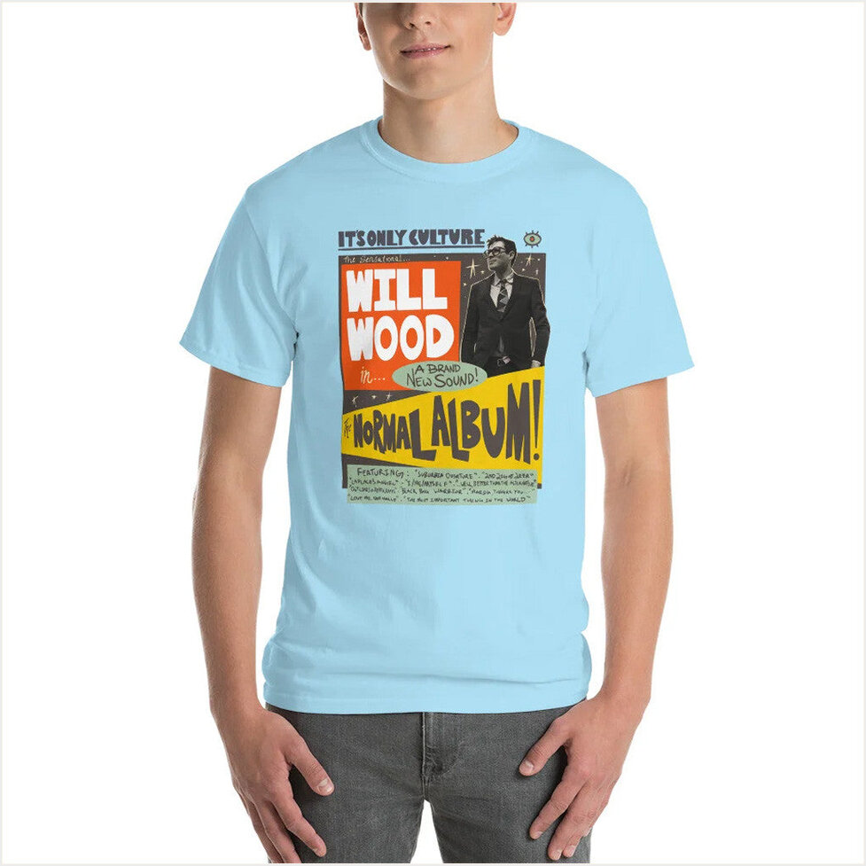 Will Wood Merch The Normal Album Retro Light Blue Shirt Gift Ideas For Fans Gifts For Fans-1