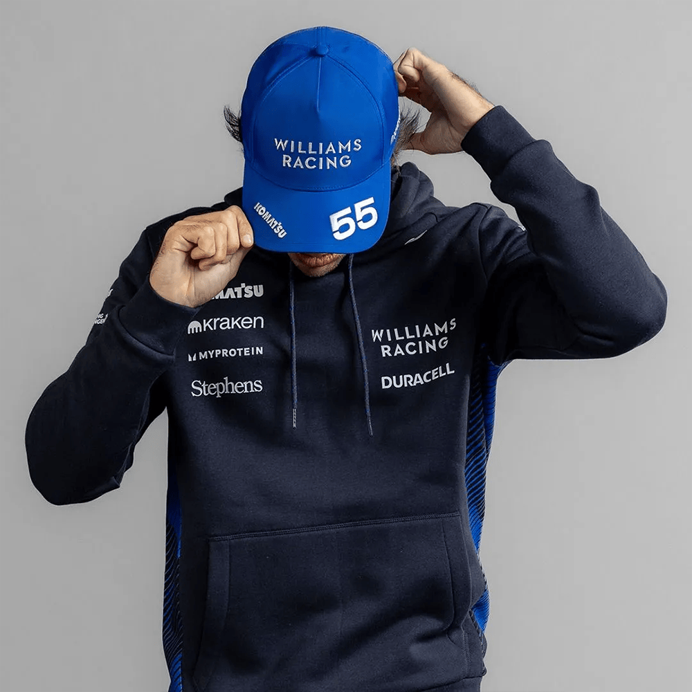 Williams F1 Merch 2025 Williams Racing 55 Carlos Sainz Driver Hat Williams Racing Merch Dad Gifts-1
