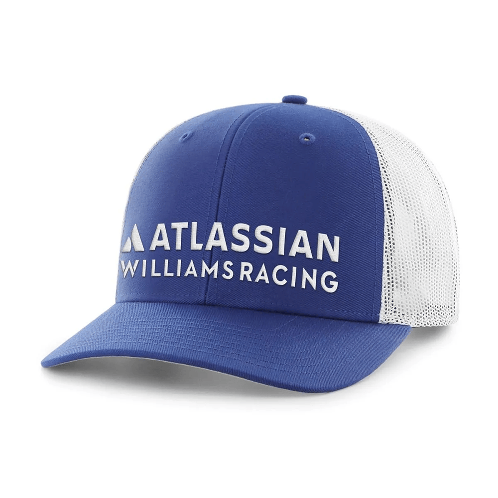 Williams F1 Merch Atlassian Williams Racing Core Logo Royal Trucker Hat Williams Racing Merch-1