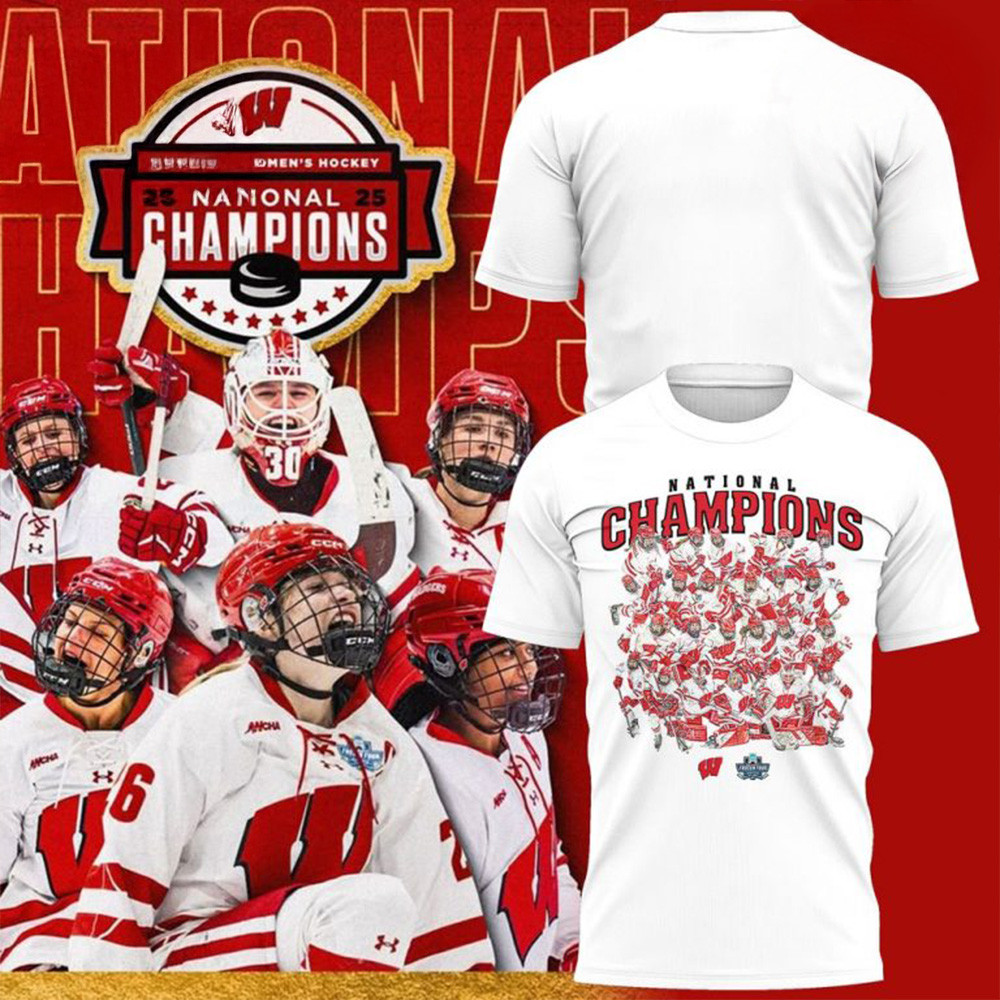 Wisconsin Badgers Women's Hockey National Champions 2025 Shirt Mother's Day Gifts For Daughter-1