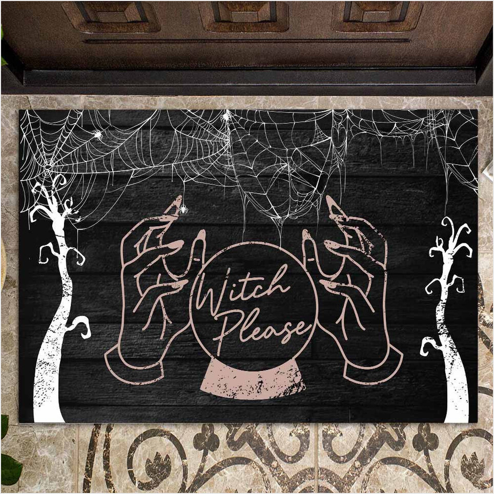 Witch Please Doormat For Front Door Witch Welcome Halloween Door Mat Birthday Gifts For Friends-1