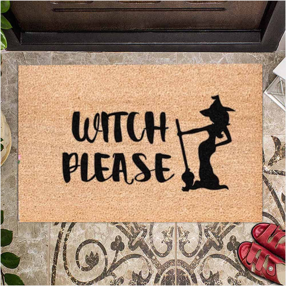 Witch Please Doormat Funny Halloween Door Mat Merch Best Gifts For Witches Gifts For Friends-1