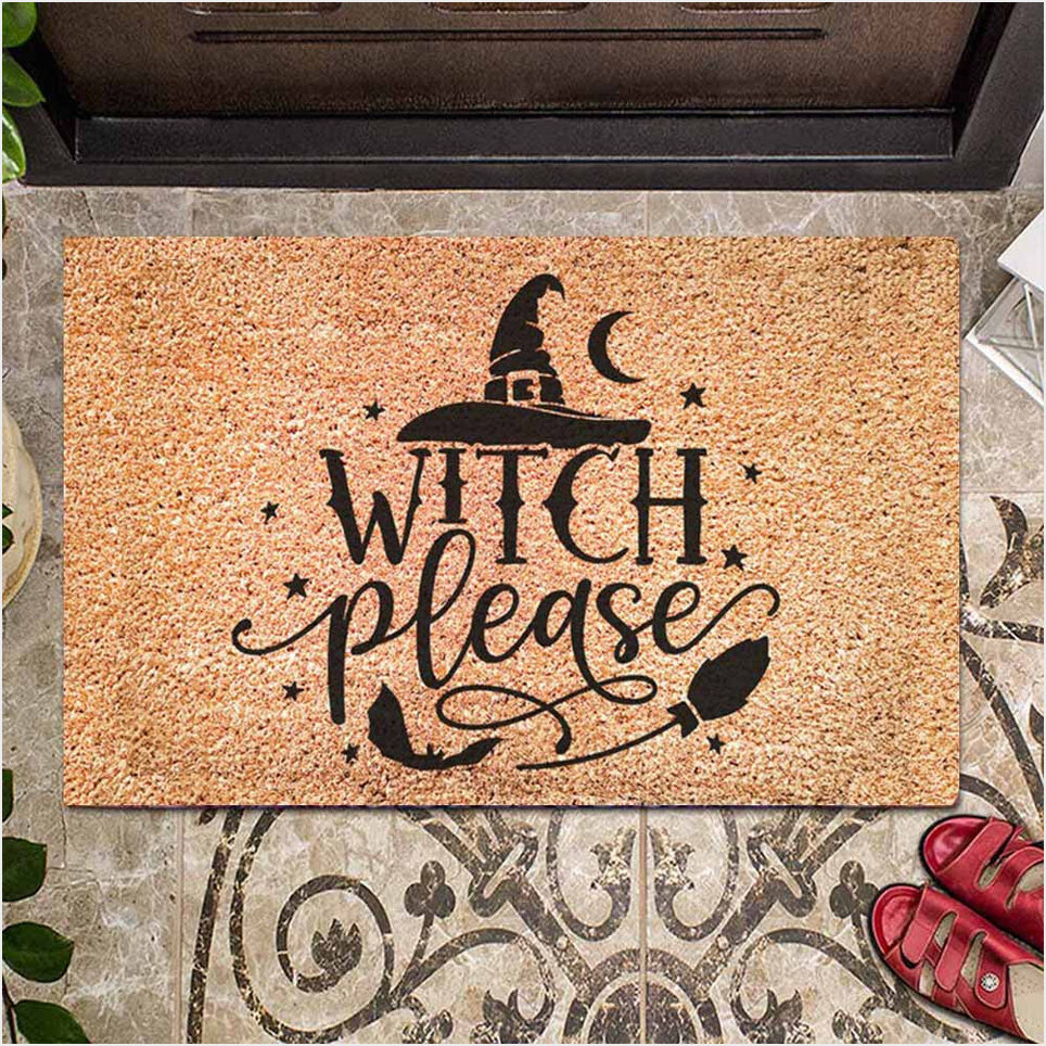 Witch Please Doormat Funny Halloween Doormat For Front Door Halloween Decor Gifts For Besties-1