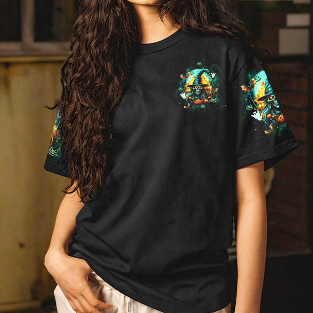 Witch Woman In Total Control Of Herself Shirt Family Halloween Shirts Gifts For Brother-1