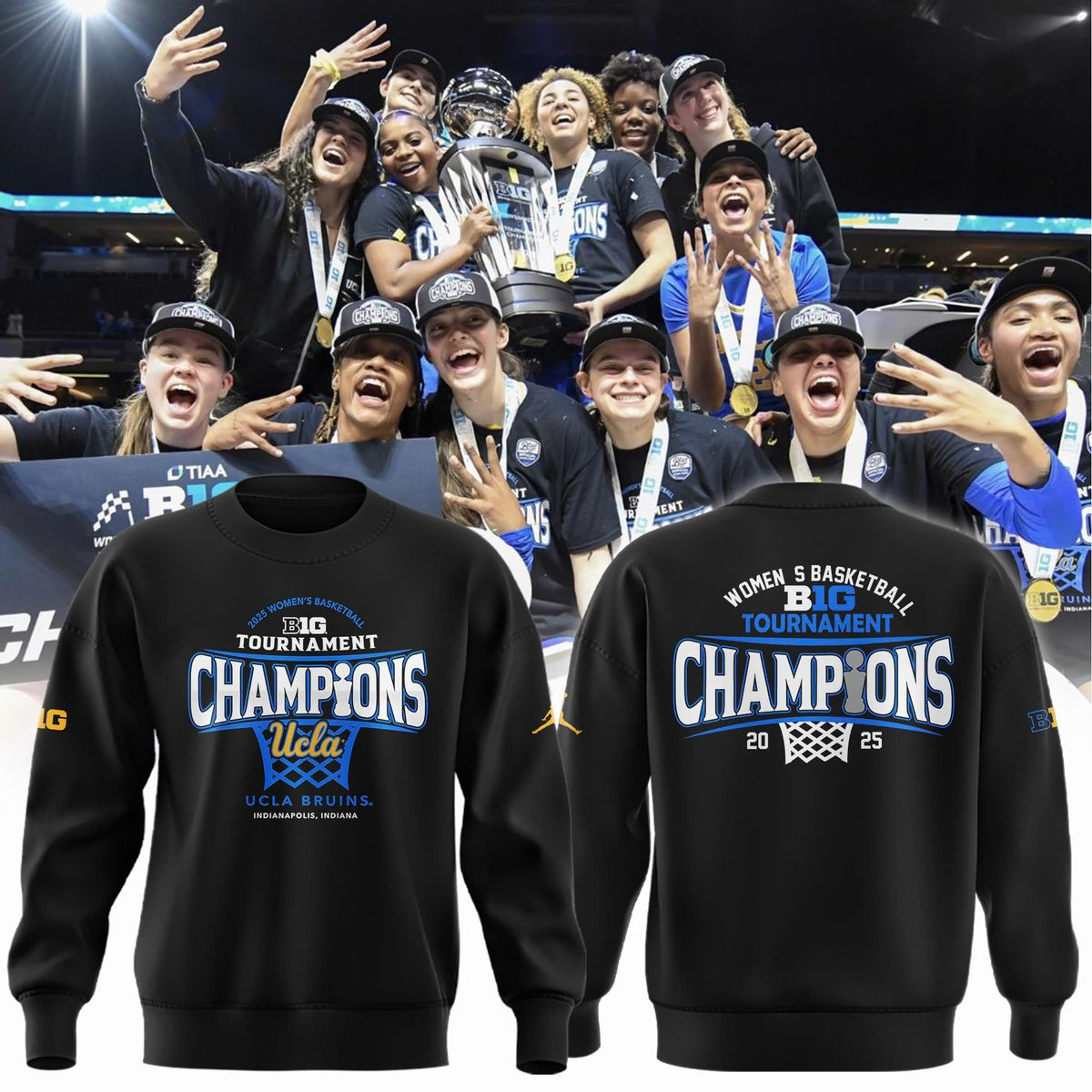 Women's Basketball Big Tournament Champions 2025 Sweatshirt Basketball Enthusiast Gifts-1 Women's Basketball Big Tournament Champions 2025 Sweatshirt Basketball Enthusiast Gifts-1