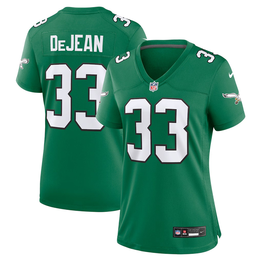 Women's Nike Cooper DeJean Kelly Green Philadelphia Eagles Alternate Game Jersey-1