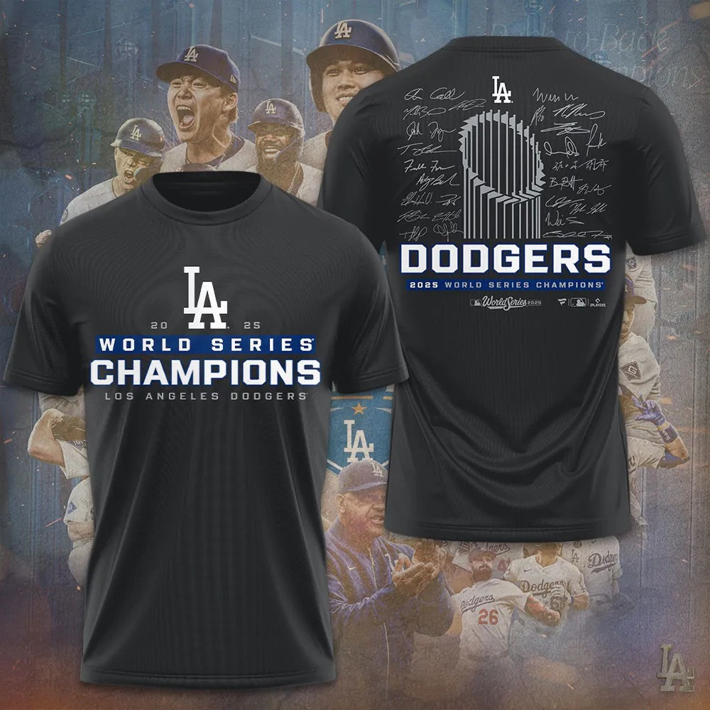 World Series Merch 2025 Los Angeles Dodgers Back To Back Champions Shirt LA Dodgers Merch-1