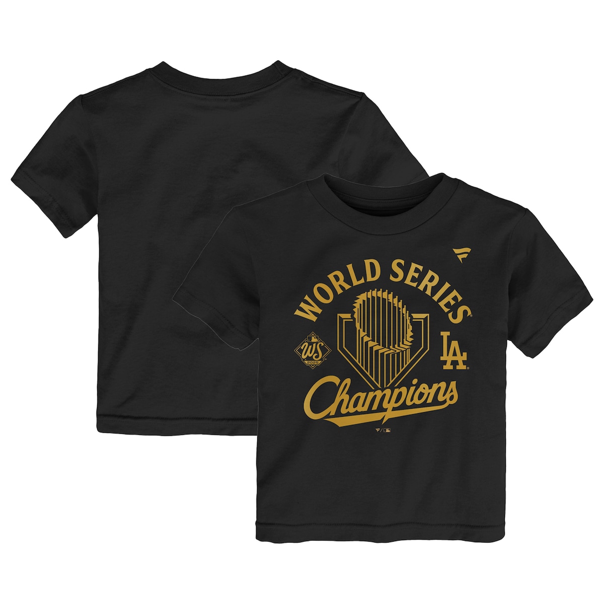 World Series Merch 2025 Los Angeles Dodgers Black 2025 World Series Champions Parade T-Shirt-1