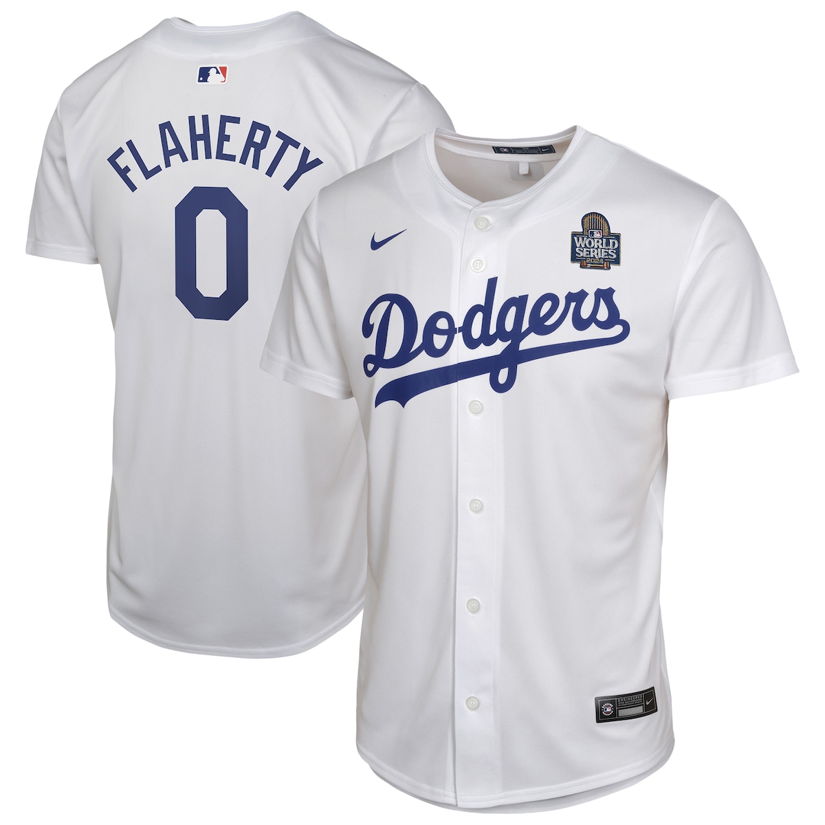 World Series Merch 2025 Los Angeles Dodgers Jack Flaherty Nike World Series Jersey Fans Gifts-1