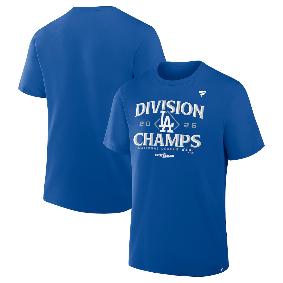 World Series Merch 2025 Los Angeles Dodgers NL West Division Champions Locker Room T-Shirt-1