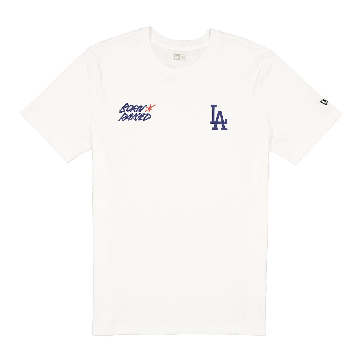World Series Merch 2025 Los Angeles Dodgers New Era Born x Raised White T-Shirt Gifts For Fans-1