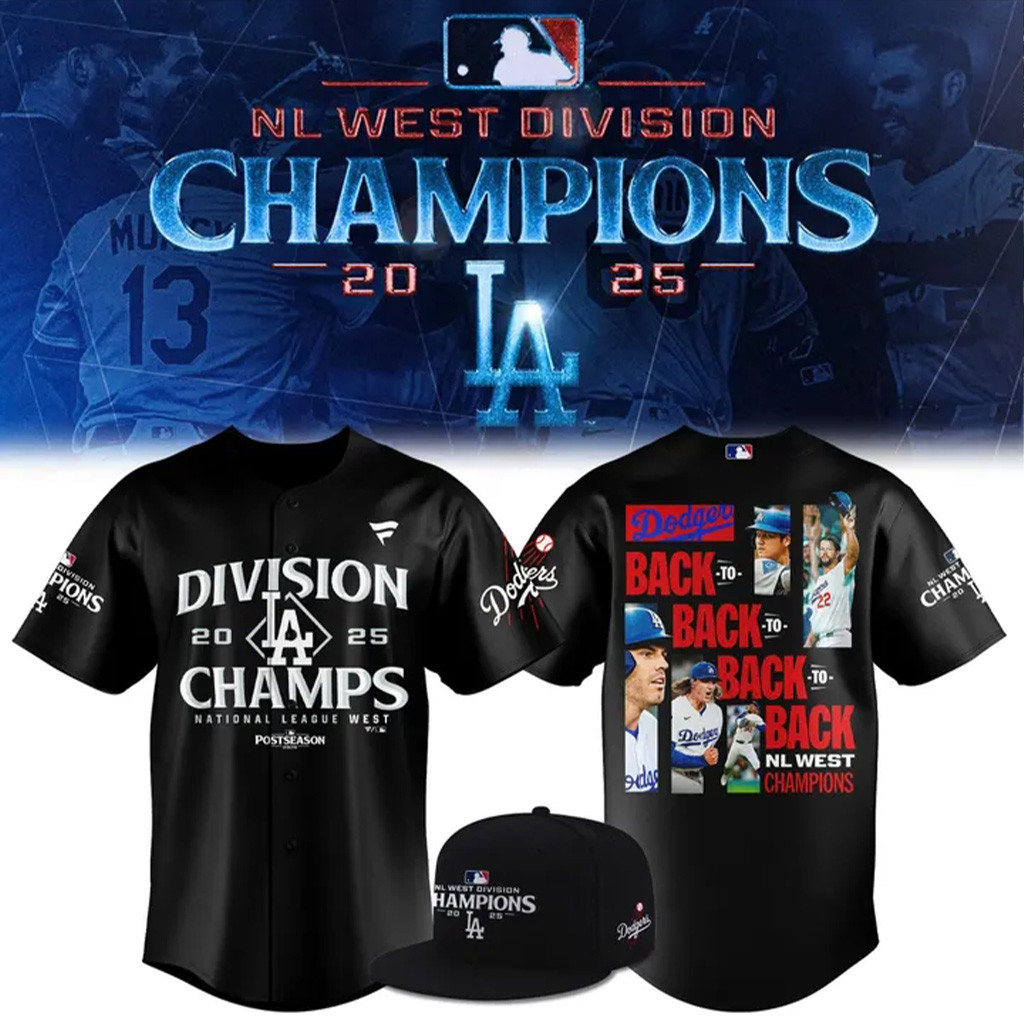 World Series Merch 2025 Los Angeles Dodgers Royal NL West Division Champs 2025 Jersey Black-1 World Series Merch 2025 Los Angeles Dodgers Royal NL West Division Champs 2025 Jersey Black-1