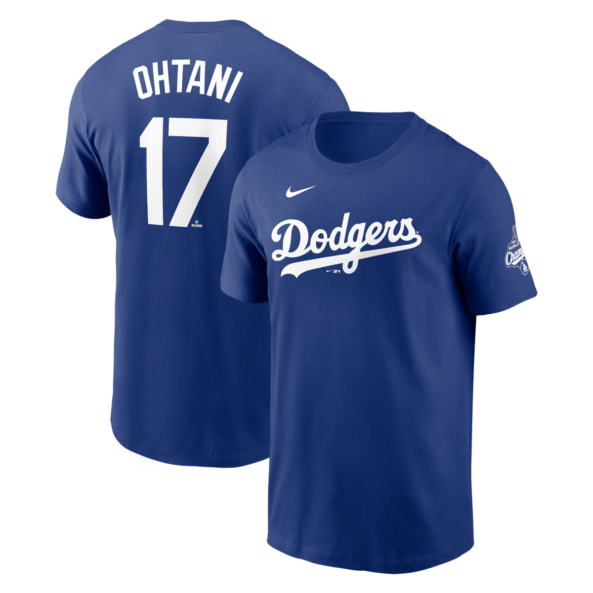 World Series Merch 2025 Los Angeles Dodgers Shohei Ohtani Nike Royal  World Series Champions T-Shirt-1