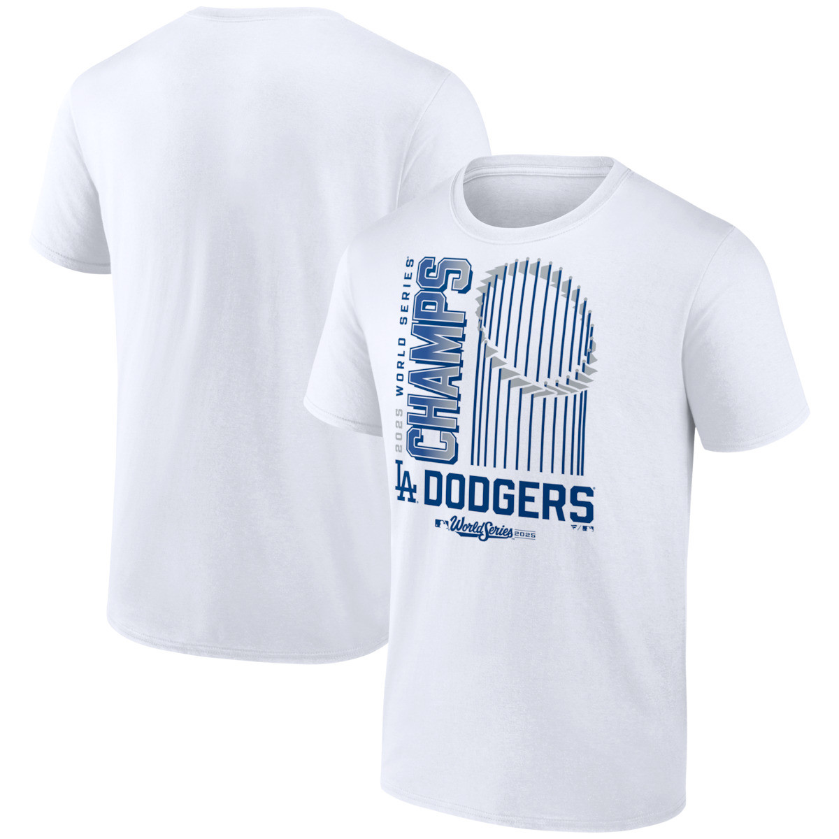 World Series Merch 2025 Los Angeles Dodgers White 2025 World Series Champions Wild Pitch T-Shirt-1