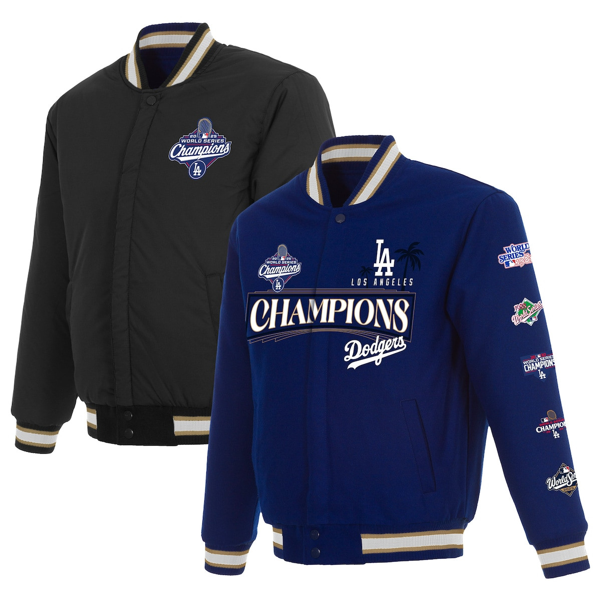 World Series Merch 2025 Los Angeles Dodgers World Series Champions Reversible Jacket Gifts-1
