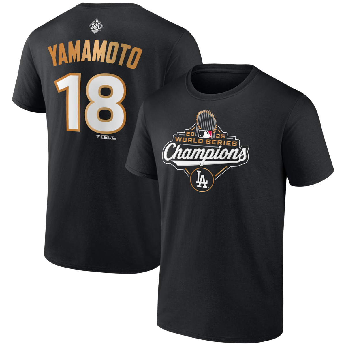 World Series Merch 2025 Los Angeles Dodgers Yoshinobu Yamamoto World Series Champions T-Shirt-1