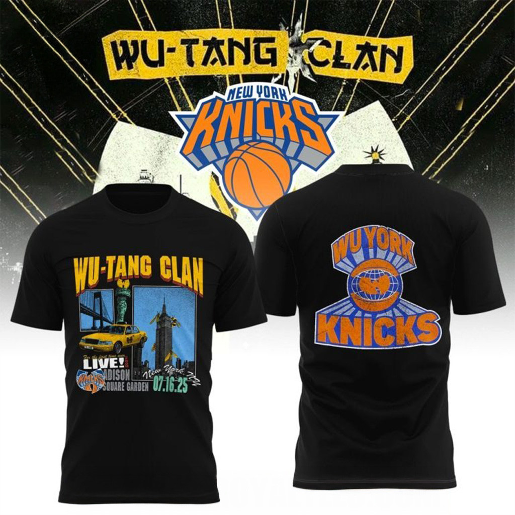 Wu-Tang Clan x New York Knicks T-Shirt Fan Merch Gift Ideas For Dad-1