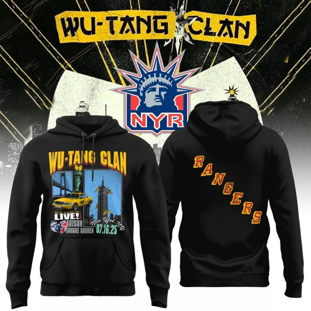 Wu-Tang Clan x New York Rangers Hoodie Fan Merch Gift Ideas For Father-1