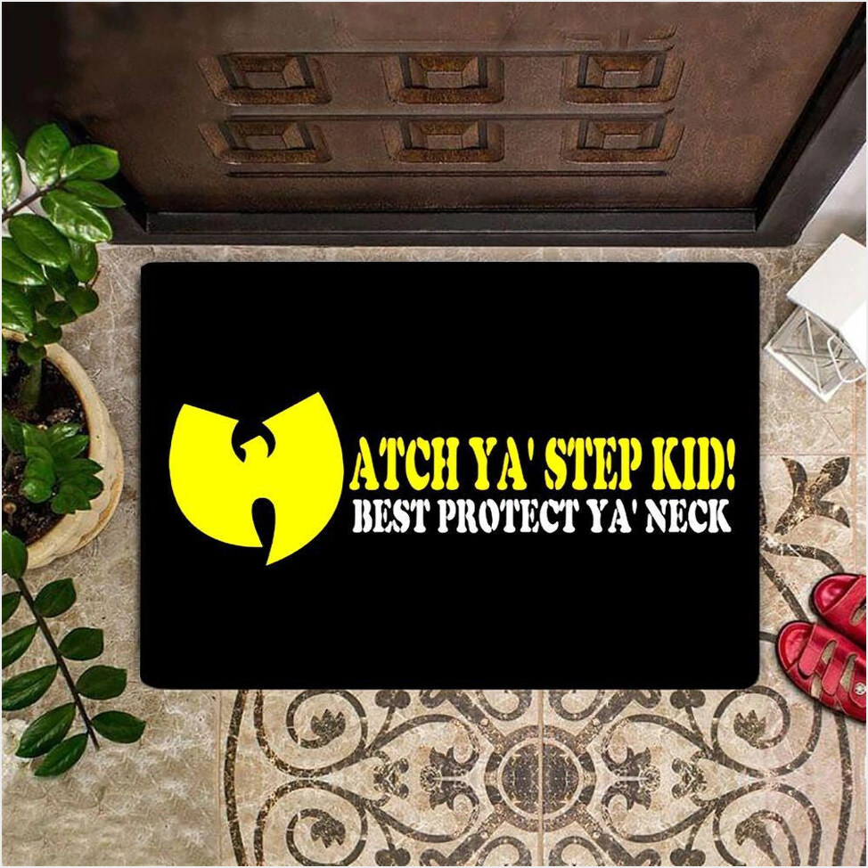 Wu Tang Doormat Watch Ya Step Kid Doormat Best Protect Ya Neck Funny Indoor Outdoor Front Mat-1