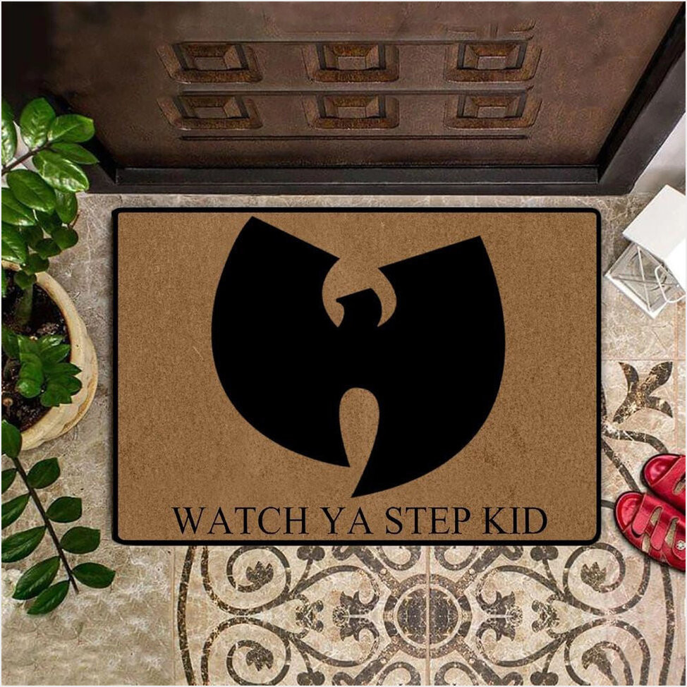 Wu Tang Doormat Watch Your Step Kid Doormat Entrance Front Door Mat Outdoor Gifts For Fans-1