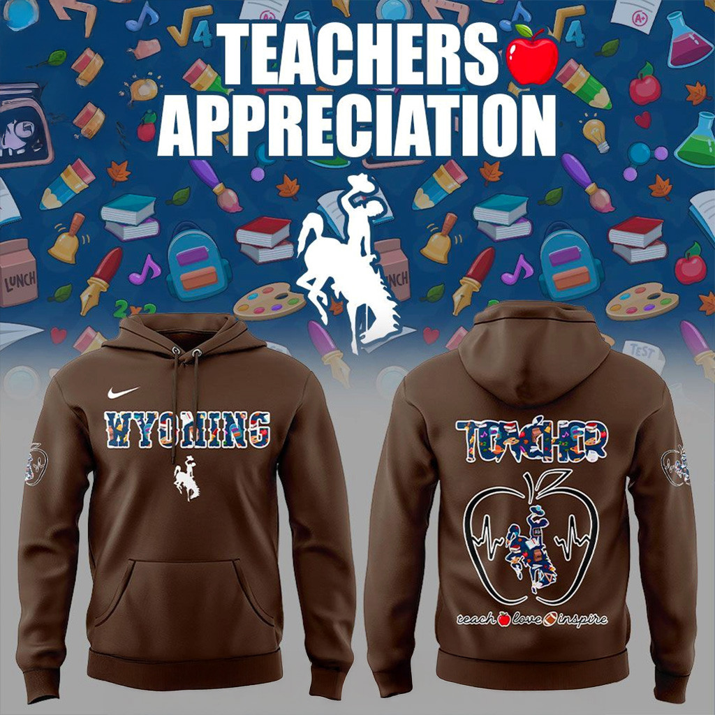 Wyoming Cowboy Teachers Appreciation 2025 Hoodie Cowboys Merch Christmas Ideas For Boyfriend-1