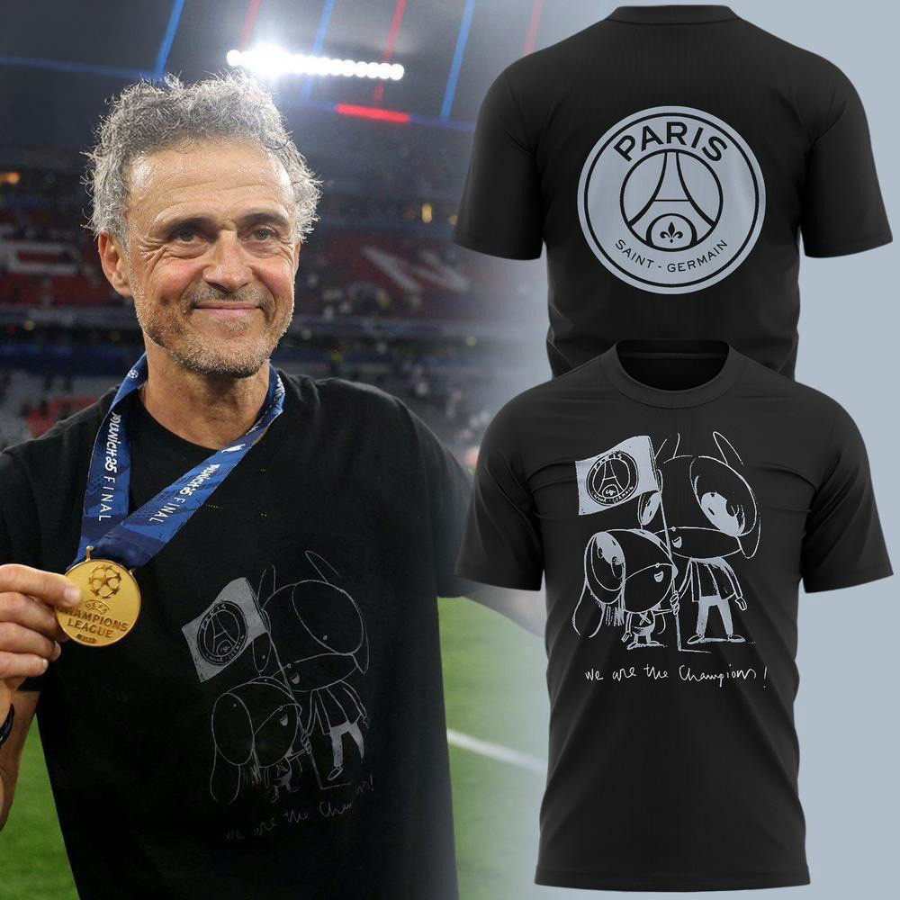 Xana We Are The Champions PSG Limited Edition T-Shirt Paris Saint Germain Merch Gifts For Dad-1