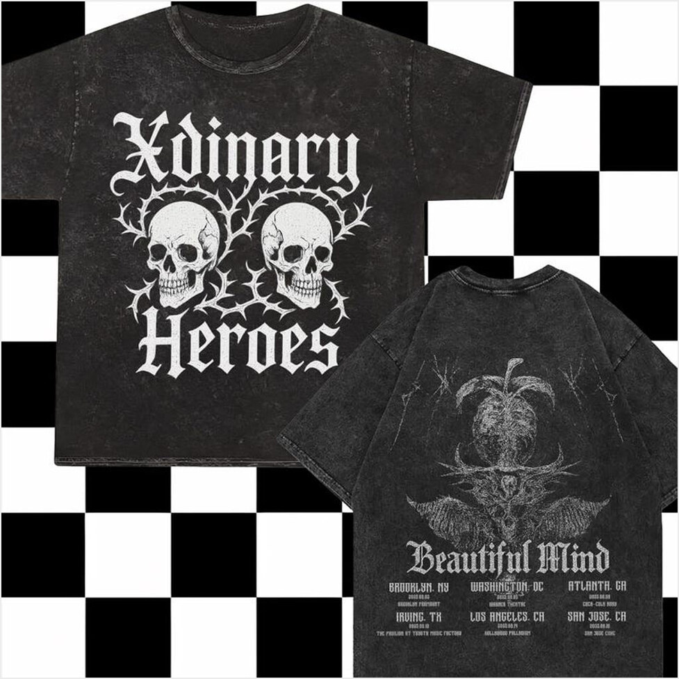 Xdinary Heroes Beautiful Mind World Tour Mineral Wash Shirt Xdinary Heroes Beautiful Mind-1