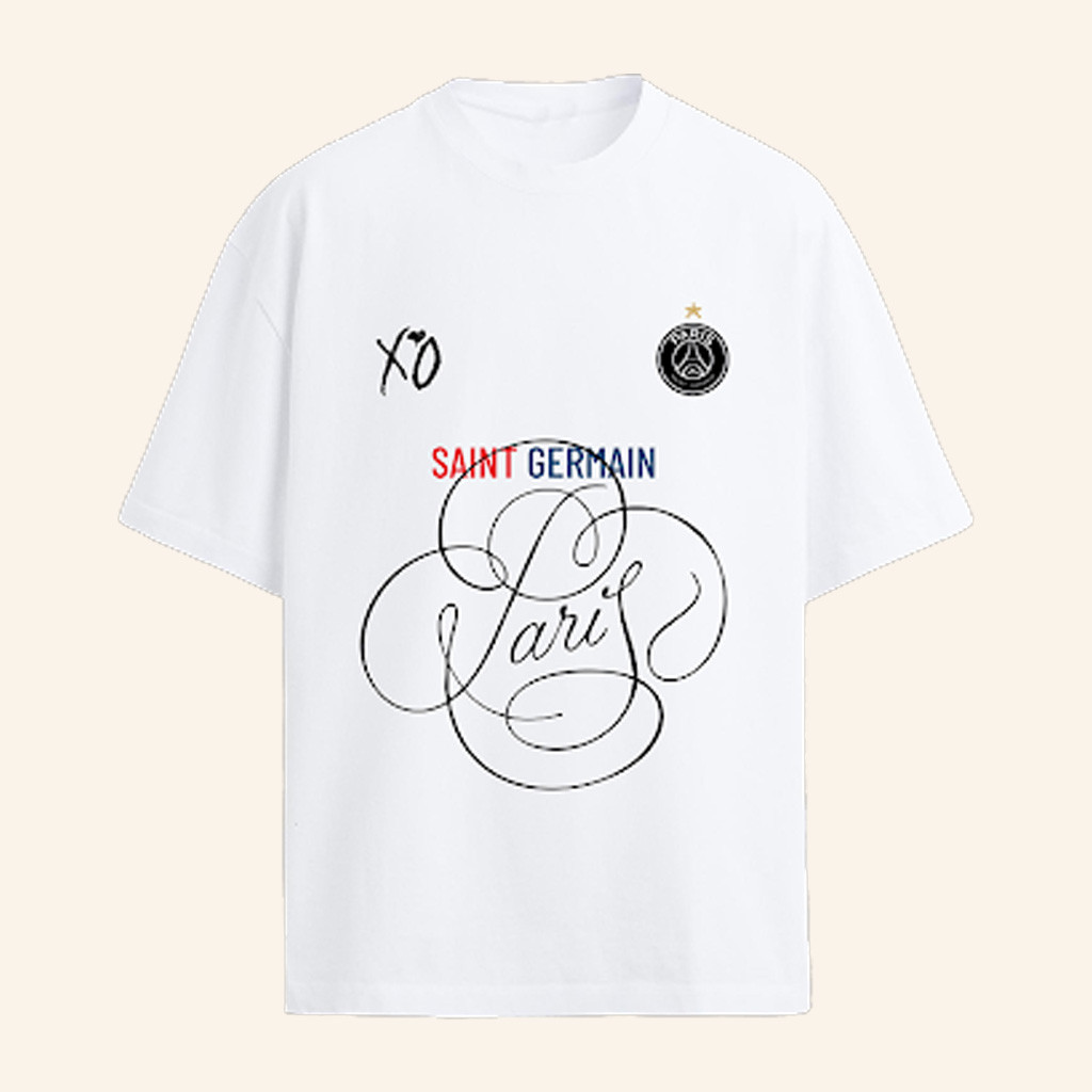 Xo Merch Psg X Xo White T-Shirt Gifts For Best Friends-1