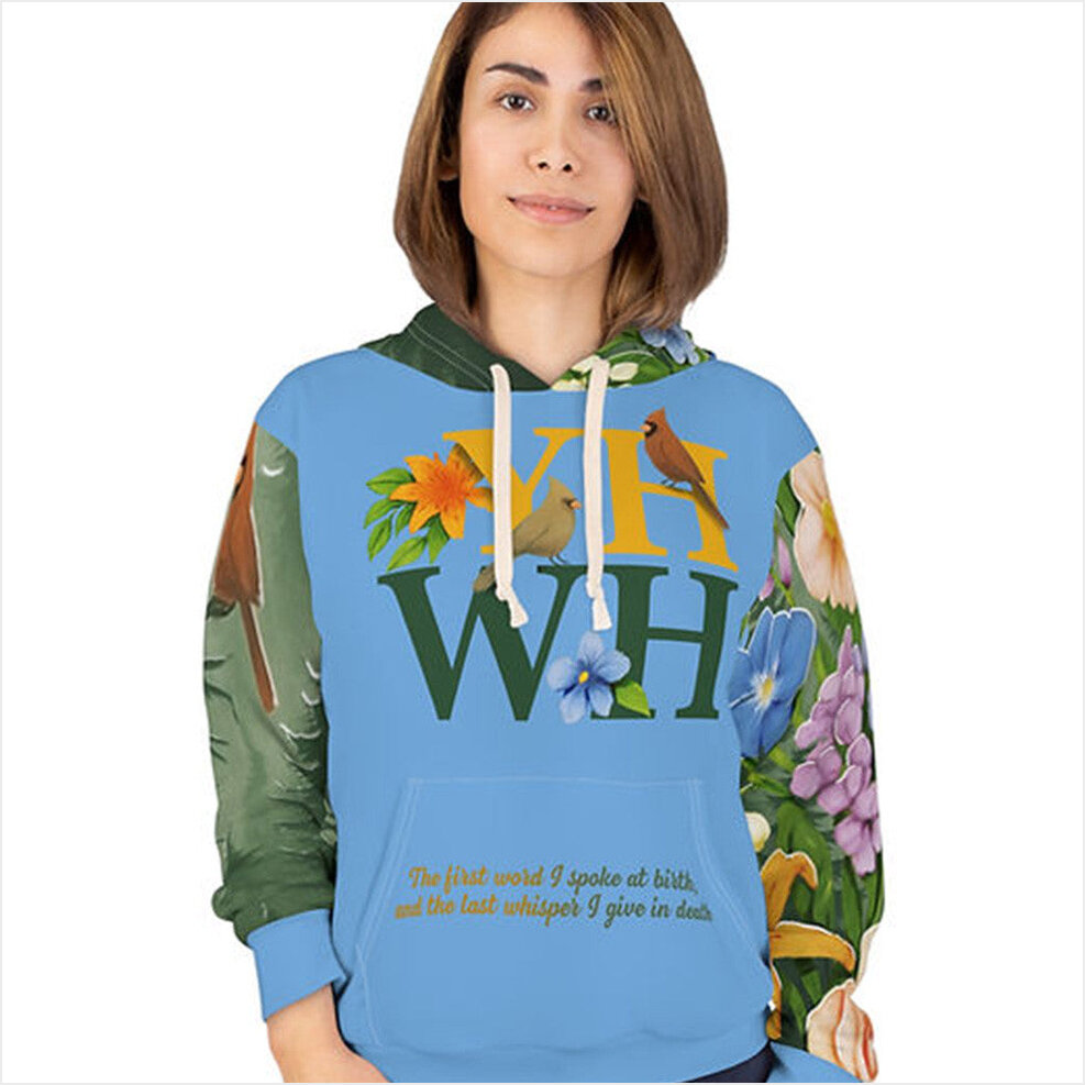 YHWH Floral Hoodie Best Gifts For Mom Birthday Gifts For Best Friend Christmas Presents Ideas-1