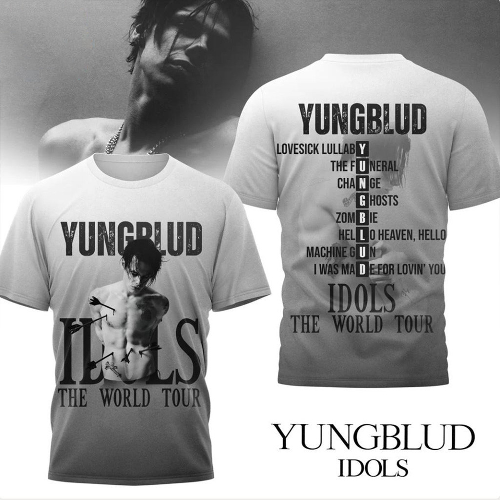 YUNGBLUD Idols The World Tour T-Shirt Fan Merch Gifts For Boyfriend-1