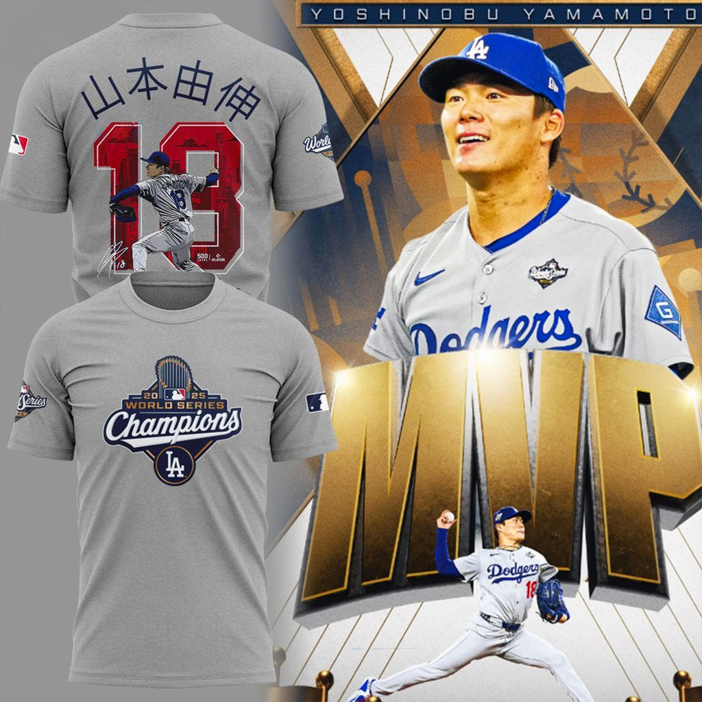 Yamamoto MVP World Series Champions 2025 T-Shirt Dodgers World Series Merch 2025-1