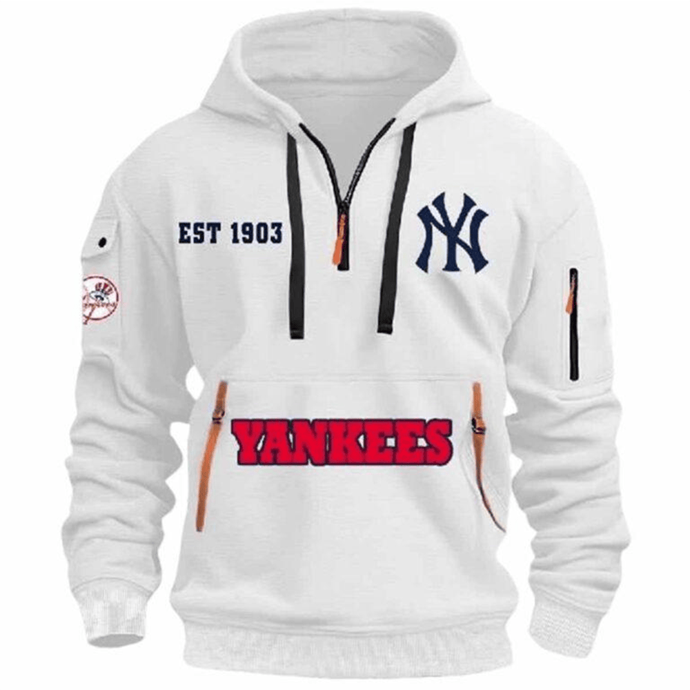 Yankees Est 1883 Quarter Zip Hoodie Yankees Merch Father's Day Gifts For Dad-1