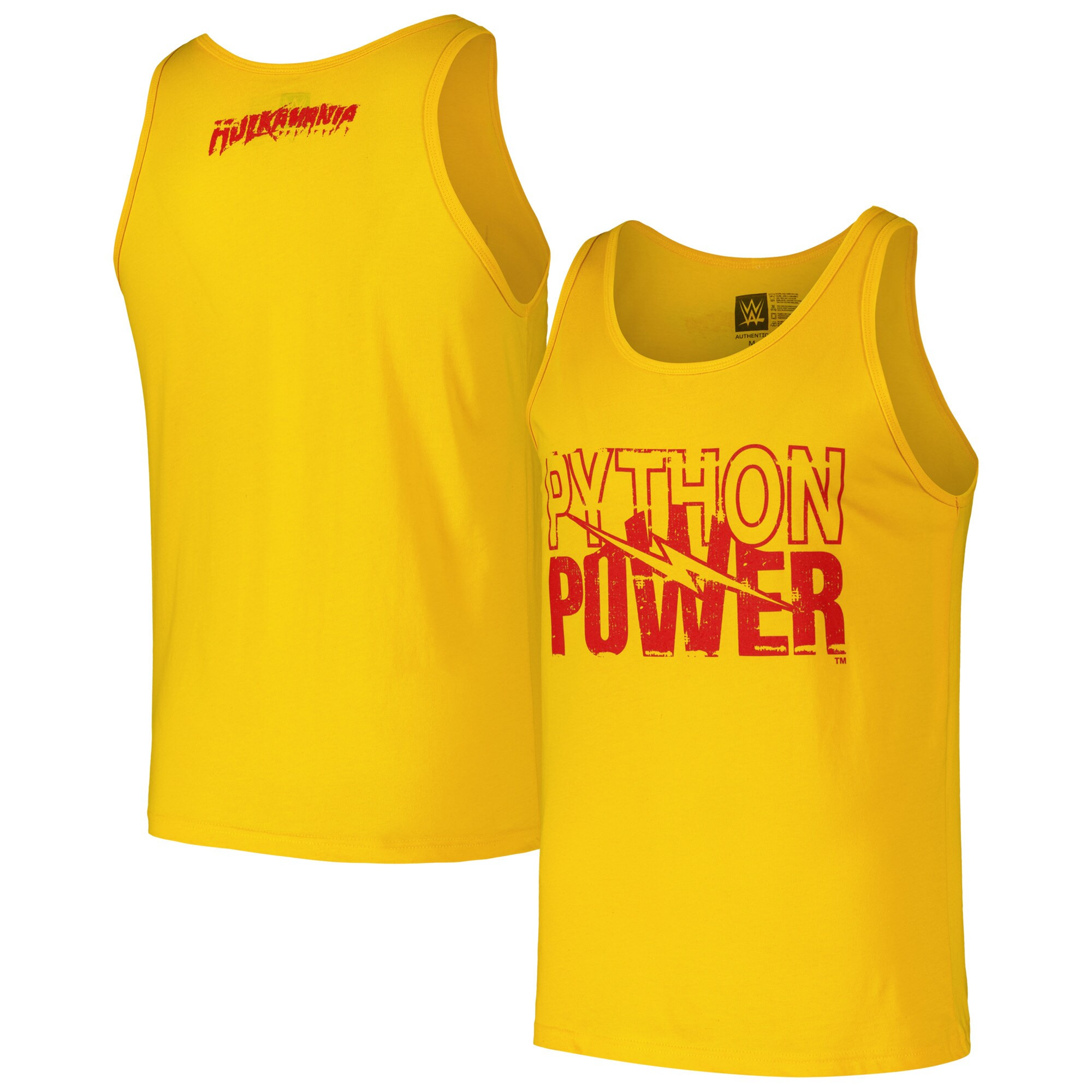 Yellow Hulk Hogan Python Power Tank Top Hulk Hogan Merch-1