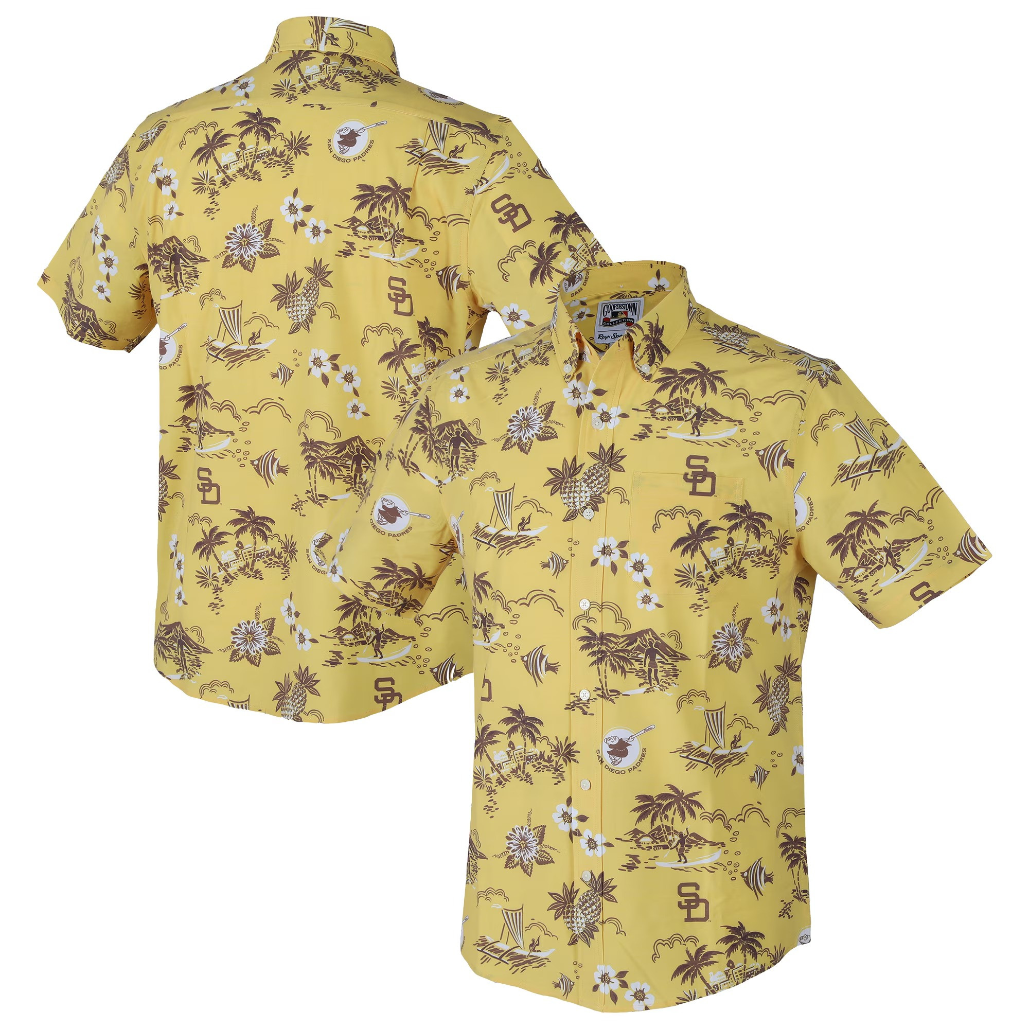 Yellow San Diego Padres Hawaiian Shirt MLB Aloha Shirt Awesome Father's Day Gifts-1