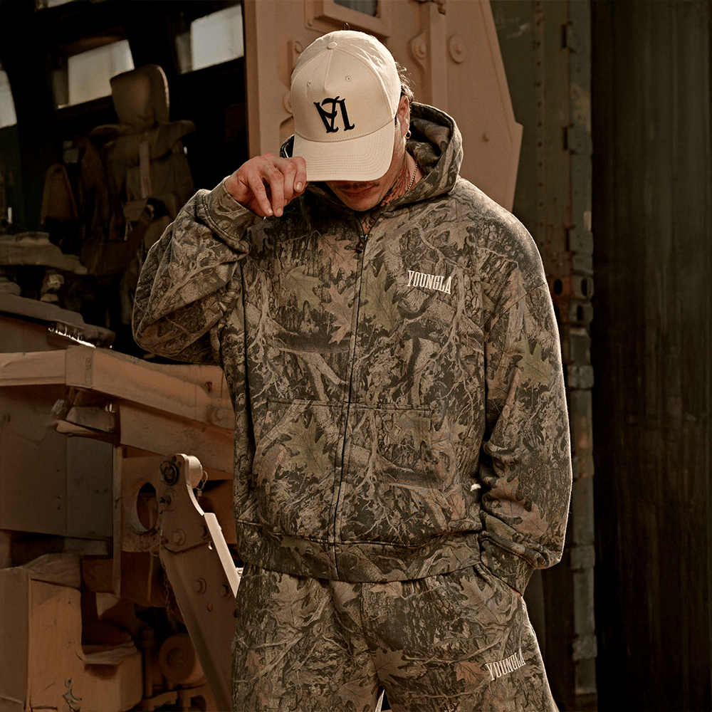 Youngla Camo Zip Hoodie Father's Day Gifts For Husband-1