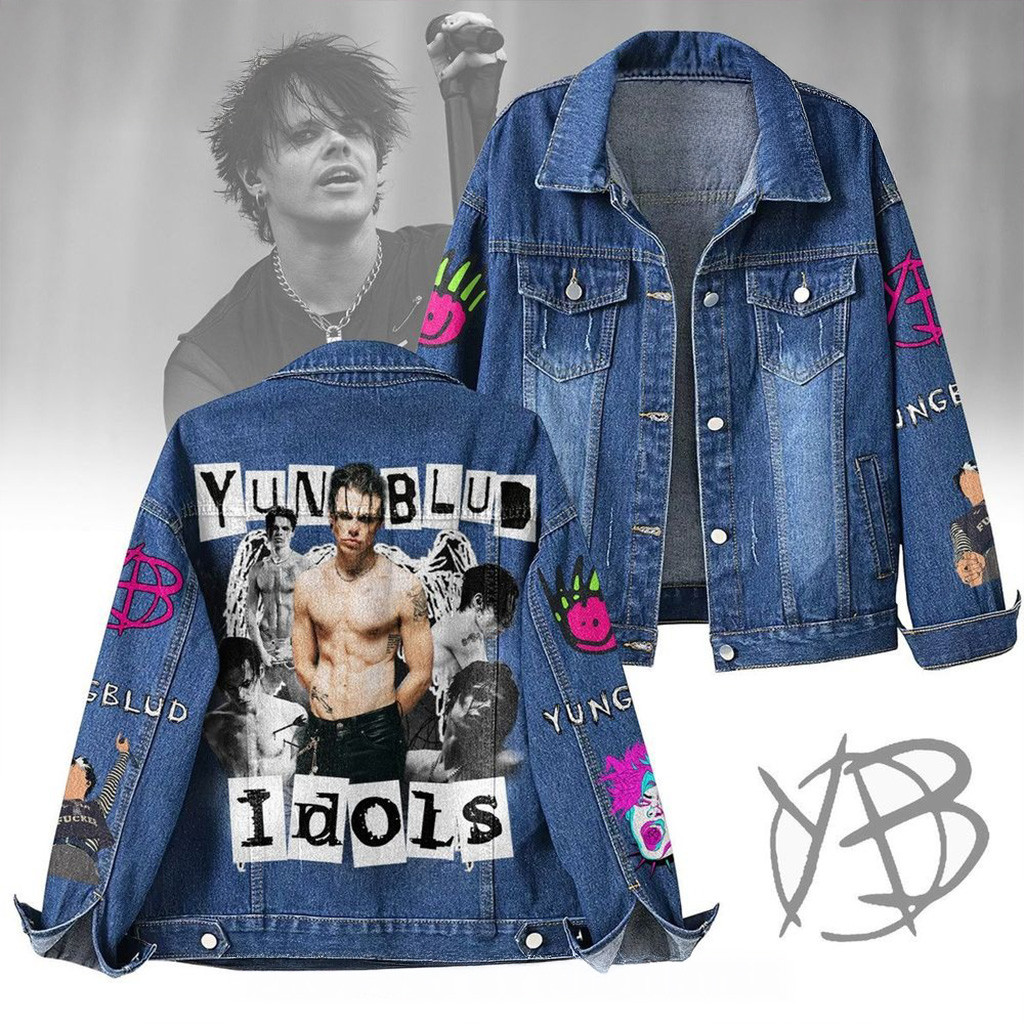 Yungblud 2025 Idols World Tour Premium Denim Jacket Yungblud Merch Fans Gift Ideas-1