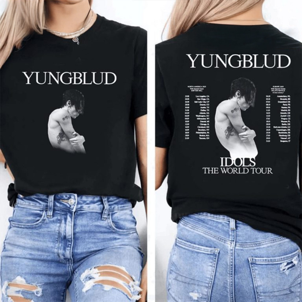 Yungblud 2025 Idols World Tour Shirt YUNGBLUD Merch Gifts For Wife-1