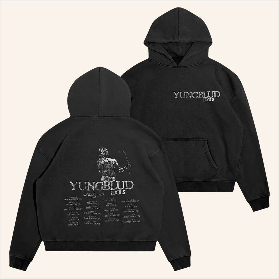 Yungblud Merch Idols Black Date Back Hoodie Fan Apparel Gifts For Friends Gifts For Her-1 Yungblud Merch Idols Black Date Back Hoodie Fan Apparel Gifts For Friends Gifts For Her-1